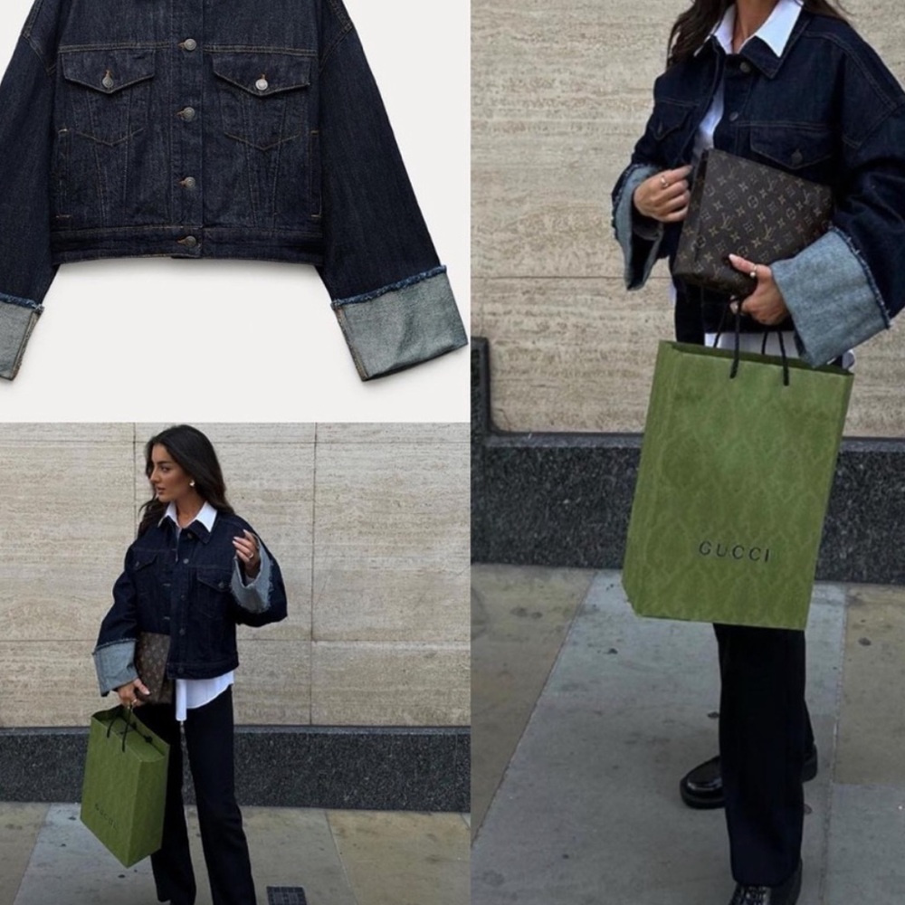 Denim zara cuff sleeve jacket - Picture 2 of 5